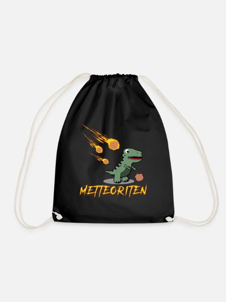Hackfleisch Dinosaurier Mettbrötchen - Turnbeutel - Schwarz