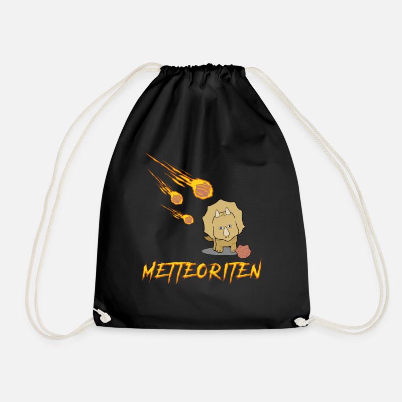 Mettbällchen Dinosaurier Hackfleisch - Turnbeutel - Schwarz