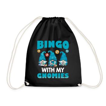 Bingo avec mes gnomies Bingo drôle - Sac de sport léger - noir - Devant