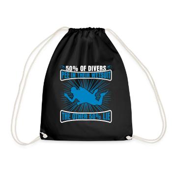 Plongeur Disant plongée sous-marine - Sac de sport léger - noir - Devant