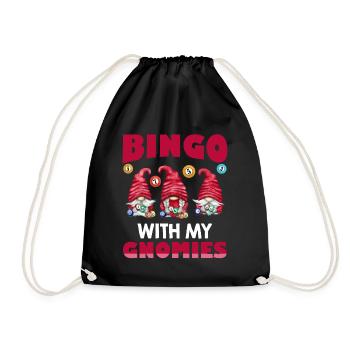 Bingo avec mes gnomies Bingo drôle - Sac de sport léger - noir - Devant