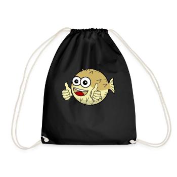 Poisson-globe - Sac de sport léger - noir - Devant