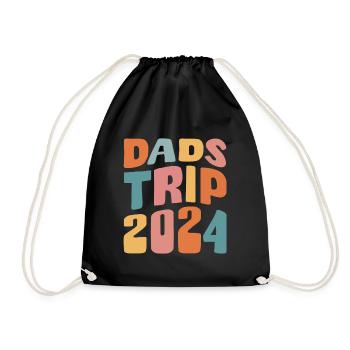 Dads Trip 2024 - Turnbeutel - Schwarz - Vorne