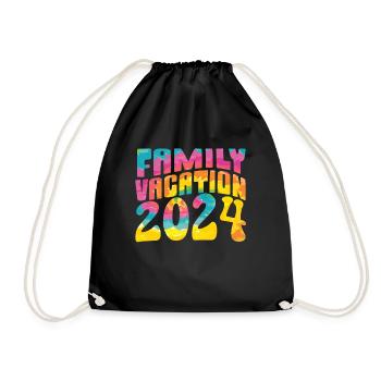 Voyage en famille 2024 Vacances en famille - Sac de sport léger - noir - Devant