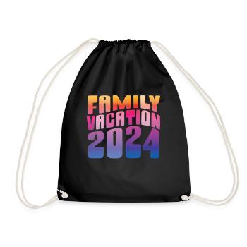 Voyage en famille 2024 Vacances en famille - Sac de sport léger - noir - Devant