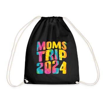 Moms Trip 2024 - Turnbeutel - Schwarz - Vorne
