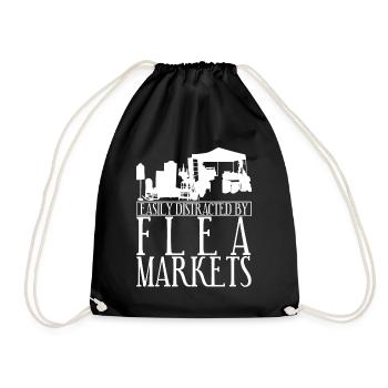 Flohmarkt Spruch Händler Trödelmarkt - Turnbeutel - Schwarz - Vorne