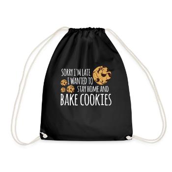 Baking, bakery, baker, baker - Drawstring Bag - black - Front