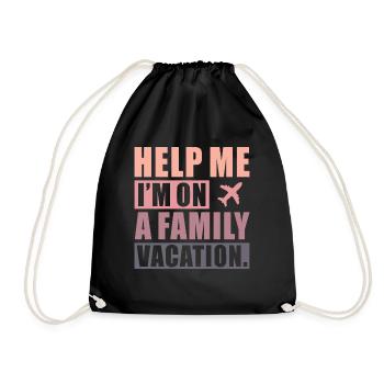 Au secours, je suis en vacances en famille - Sac de sport léger - noir - Devant
