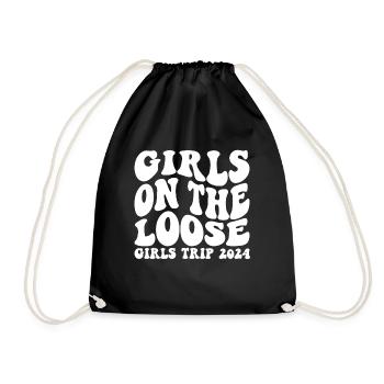 Girls On The Loose Girls Trip 2024 - Drawstring Bag - black - Front