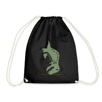 Handstand Dinosaur Tyrannosaurus - Sac de sport léger - noir - Devant