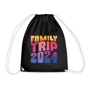 Voyage en famille 2024 Vacances en famille - Sac de sport léger - noir - Devant