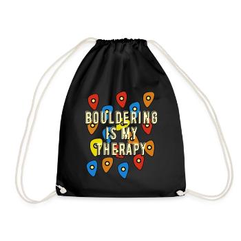 Bouldering Bouldering Therapy Climbing - Drawstring Bag - black - Front