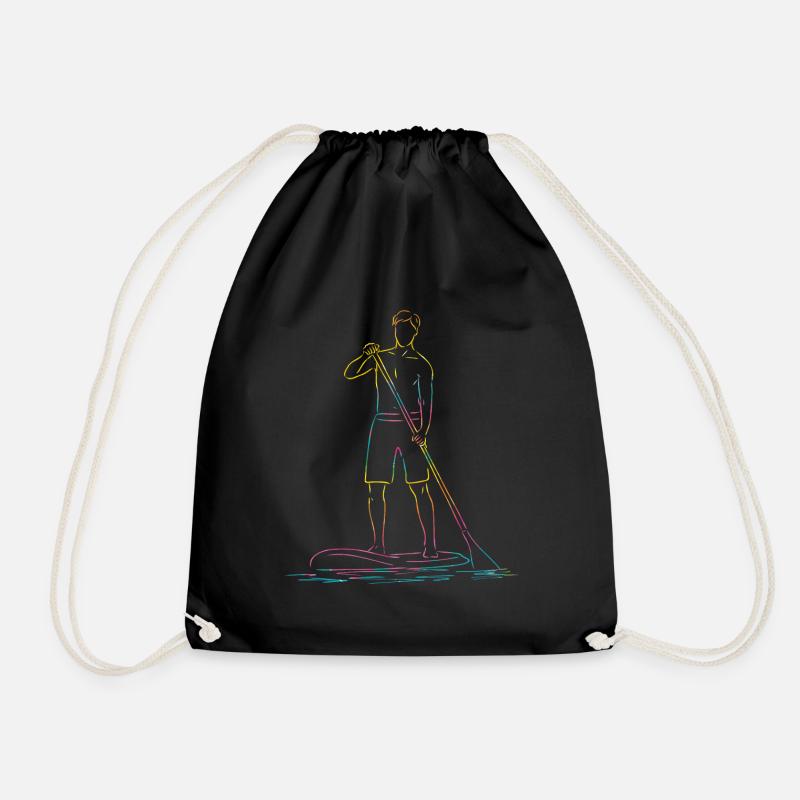 Stand Up Paddling Stand Up Board Sup - Drawstring Bag - black