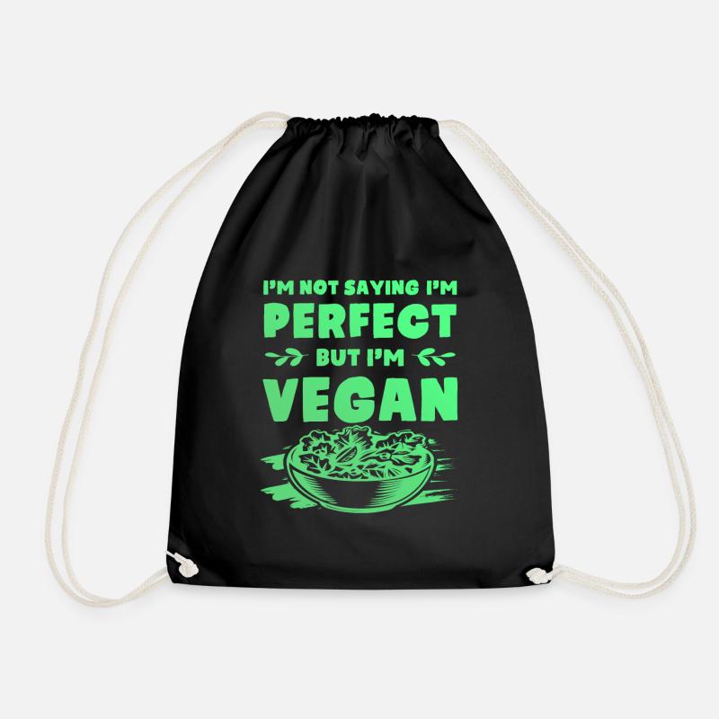 nicht perfekt vegan - Turnbeutel - Schwarz