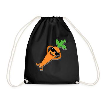 Carrot with Sunglasses Carrots - Turnbeutel - Schwarz - Vorne