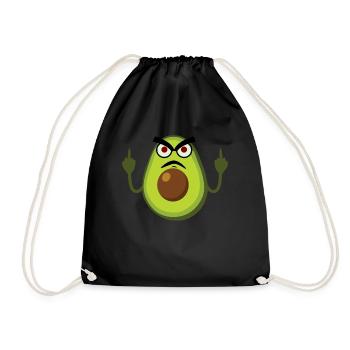 Avocado Angry Avocados - Drawstring Bag - black - Front