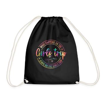 Que se passe-t-il lors du voyage entre filles ? - Sac de sport léger - noir - Devant
