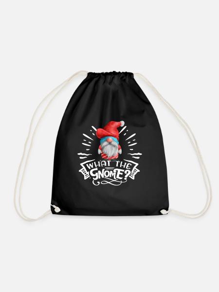 What The Gnome Weihnachtsgnom - Turnbeutel - Schwarz