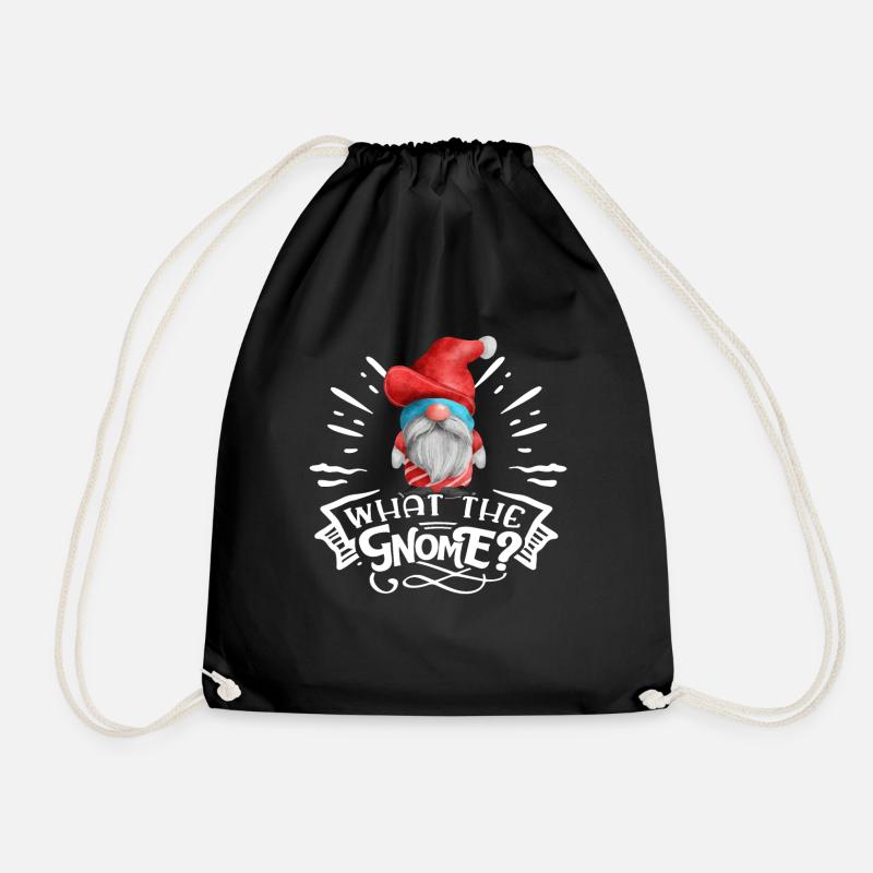 What The Gnome Weihnachtsgnom - Turnbeutel - Schwarz