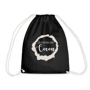 Cocoa Hot Chocolate - Drawstring Bag - black - Front