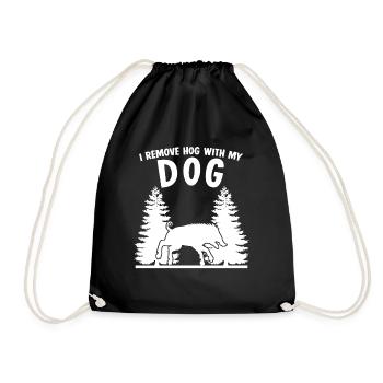 Hunting Dog Hunter - Drawstring Bag - black - Front