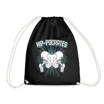 Hip Surgery Joke Hip Implant - Drawstring Bag - black - Front