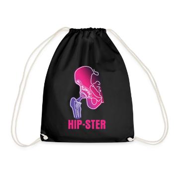 Hip Implant Funny Hip Surgery - Drawstring Bag - black - Front