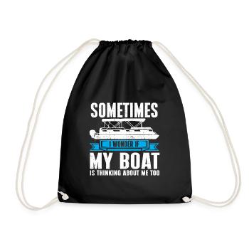 Bateau Ponton Bateau Capitaine de Bateau - Sac de sport léger - noir - Devant