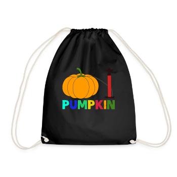 Pumpkin Floor Pump Pumpkins - Turnbeutel - Schwarz - Vorne