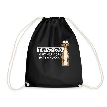 Des voix dans ma tête Folie - Sac de sport léger - noir - Devant