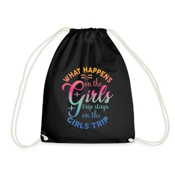 Que se passe-t-il lors du voyage entre filles ? - Sac de sport léger - noir - Devant