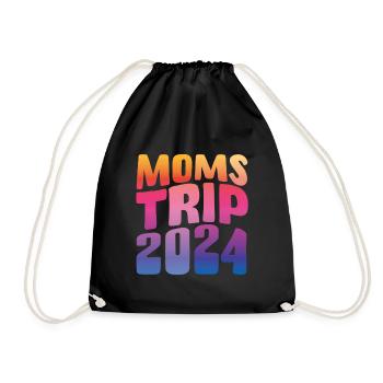 Moms Trip 2024 - Turnbeutel - Schwarz - Vorne