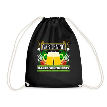 Gardener Gardening Garden - Drawstring Bag - black - Front