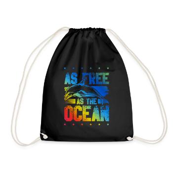 delfine save the ocean - Turnbeutel - Schwarz - Vorne