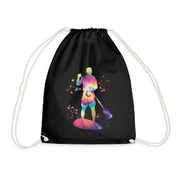 Stand Up Paddling Stand Up Board Sup - Drawstring Bag - black - Front