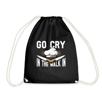 Funny Chef Gift Saying Chef - Drawstring Bag - black - Front