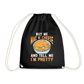 Mac And Cheese Noodles Gift Pasta - Drawstring Bag - black - Front