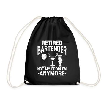 Bartender Gift Job Waiter Bartender - Drawstring Bag - black - Front