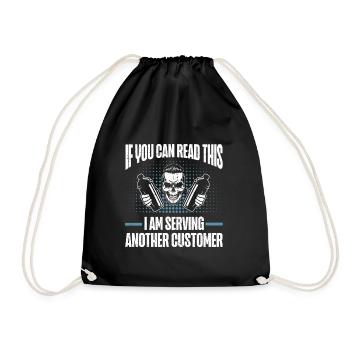 Bartender Gift Job Waiter Bartender - Drawstring Bag - black - Front