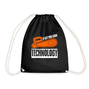 Chain Saw Chainsaw - Drawstring Bag - black - Front