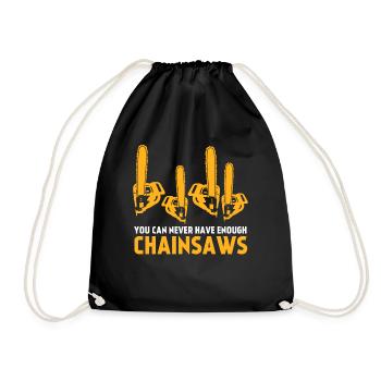 Chain Saw Joke Chainsaw - Drawstring Bag - black - Front