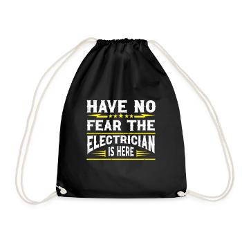 Elektriker Geschenk - Turnbeutel - Schwarz - Vorne