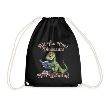 Alle Coolen dinosaurier Lesen Kids - Turnbeutel - Schwarz - Vorne