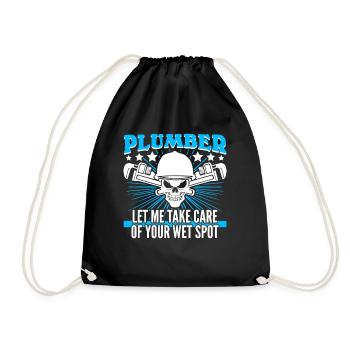 Plumbers Skull Plumber - Turnbeutel - Schwarz - Vorne