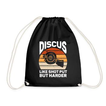 Lanceur de disque Athlétisme Lancer du disque - Sac de sport léger - noir - Devant