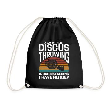 Lanceur de disque Athlétisme Lancer du disque - Sac de sport léger - noir - Devant