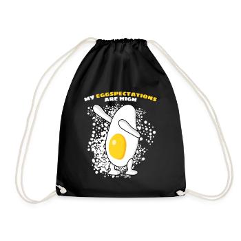 Eggs Fried Egg - Turnbeutel - Schwarz - Vorne