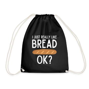 Bread Baking Bakery Baker - Drawstring Bag - black - Front