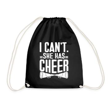 Cheerleader Cheerleading Cheer - Drawstring Bag - black - Front